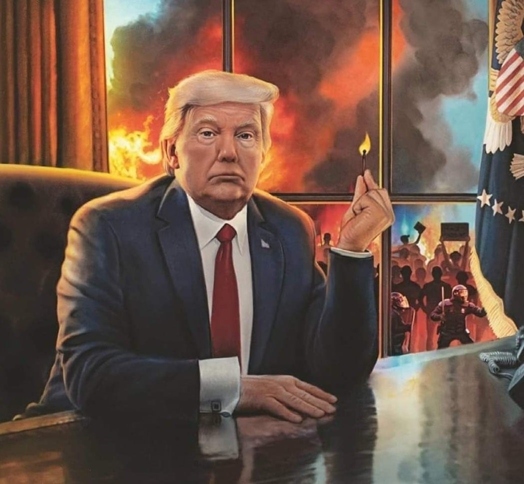 MariaMenchini's tweet image. This is from a German Magazine a few weeks ago. Sadly it's spot on. He lit the match and should be removed immediately.