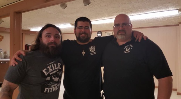 Here's the uncropped version of this photo. The Philly Antifa dot org tag is correct - it's from an article on their website naming him and claiming that he is a neo-Nazi activist. So if it *is* the same person, you've gone scored an own goal.