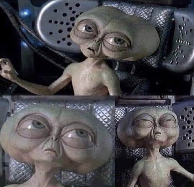 Narkado_18's tweet photo. Aliens when they see mfs wanna raid Area 51 again: https://t.co/F95claT901
