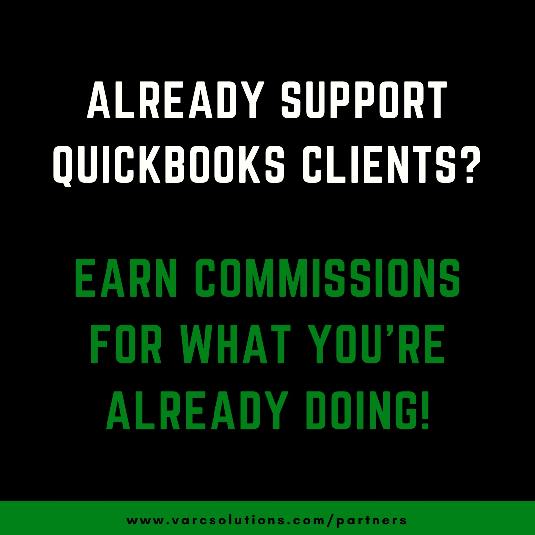 VARC_Solutions's tweet photo. Grow your practice by helping clients get proven @QuickBooks solutions and earn commissions for doing what you love!
Partner with an Executive QuickBooks Solution Provider here 👉 
https://t.co/HGvI6utH4B
#IntuitReseller #quickbooks #BeAVIPP #teamVARC #earnmoney #qsp https://t.co/PEuHVVqG9m