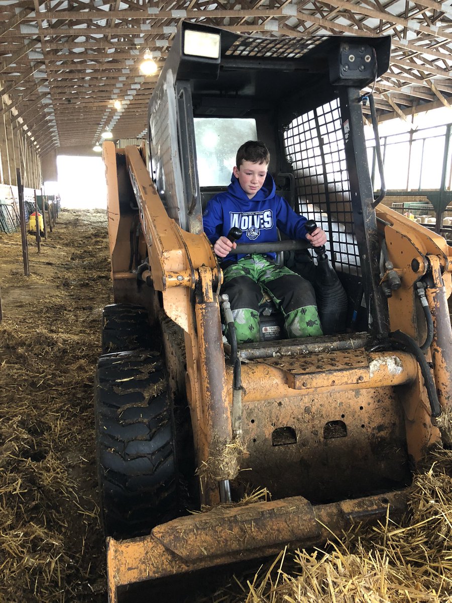 No hockey does have its perks - instead we can go to the barn for some small equipment operation training hours! That’s my boy!!