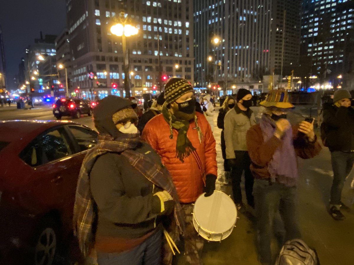 RevcomCorpsChi's tweet photo. Revolution Club Chicago joined Refuse Fascism Chicago at an abrupt rally in front of #TrumpTower to protest the #TrumpCoupAttempt in #WashingtonDC ! #Chicago #RevolutionNothingLess #TheRevComs #OutNow #TrumpPenceOutNow #TrumpTerrorism https://t.co/xCgxCyXLPZ