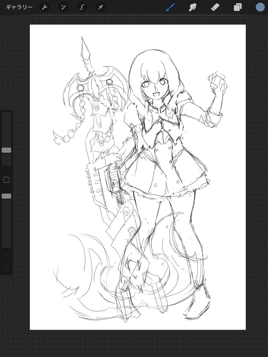 結局のところこうゆう動きの少ない立ち絵が一番むずい。 #イラスト