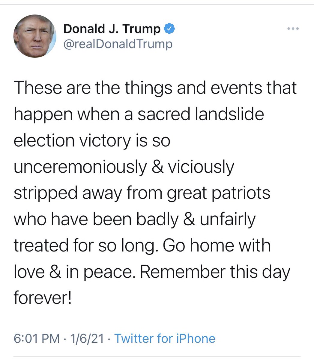 Impeach this criminal again  @SpeakerPelosi. What is the point of having impeachment or the 25th amendment if you don’t use it when something like this happens.