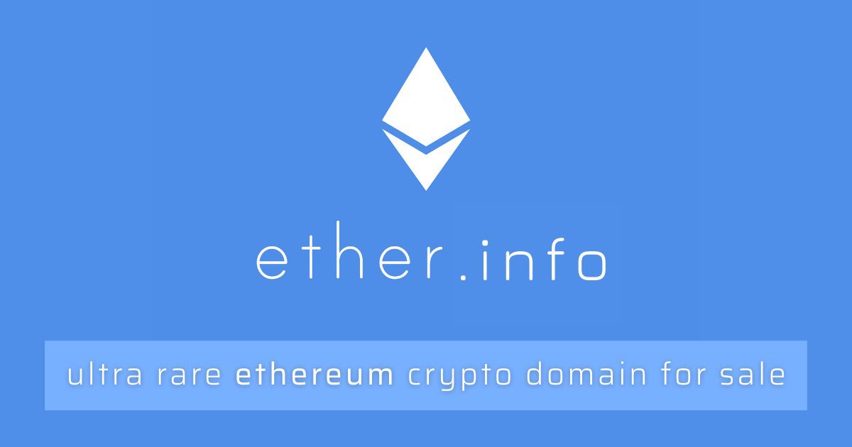StackedVC's tweet photo. @ETHGlobal @ethereum @AaveAave @chainlink @maticnetwork @ensdomains • Entrepreneur?
• Crypto Enthusiast?
• Monetize a Crypto #SEO Gem?
• Capitalize on Current $ETH Run?

𝗙𝗢𝗥 𝗦𝗔𝗟𝗘

👉🏼 https://t.co/l3i0xNHD9l 👈🏼

Ultra-rare Crypto Domain

#ico #ether #ethereum #cryptodomain #cryptocurrency $btc #bitcoin  #blockchain #altcoin #domainsales https://t.co/Y9FdpFUsqM
