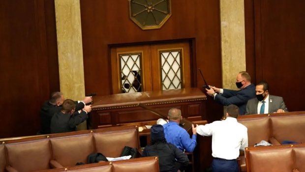 I’ve stood in these hallowed halls and prayed, I’ve been to 2 State Of The Unions addresses and felt such pride. 
Today I see this picture and it’s hard to fathom these events took place in America.