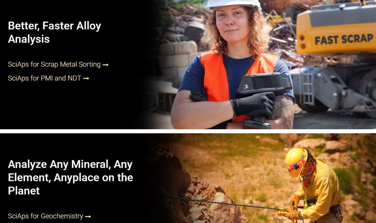 SciAps_Inc's tweet photo. Scrap, NDT/PMI, Geochemistry—Whatever your industry, our XRF will transform your business.
https://t.co/gyGJ9vFR9q
#SciAps #HandheldAnalyzer #AnalyzeYourWorld #XRF #LIBS #X550 #NDT #PMI #pipeline #aluminum #scrap #GeoChem #recycling #preciousmetals #gold #PGM https://t.co/wWVp9TIjSO