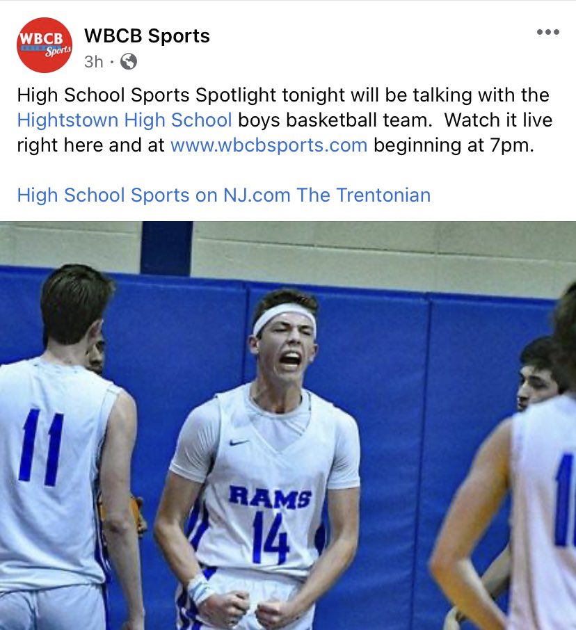 Hightstown Hoops (@hightstownhoops) on Twitter photo Tune in tonight at 7pm via Facebook or at wbcbsports.com, as Jr. <a href="/aydenhogann/">Ayden Hogan</a>, Sr. <a href="/spencerkenny11/">spencerkenny</a>, & <a href="/CoachDDeLeo/">Coach DeLeo</a> are guests on the <a href="/WBCB_Sports/">WBCB Sports Network</a> High School Sports Spotlight for their area HS basketball preview segment of our Hightstown Boys π Team.
#HightstownHoops Tune in tonight at 7pm via Facebook or at wbcbsports.com, as Jr. <a href="/aydenhogann/">Ayden Hogan</a>, Sr. <a href="/spencerkenny11/">spencerkenny</a>, & <a href="/CoachDDeLeo/">Coach DeLeo</a> are guests on the <a href="/WBCB_Sports/">WBCB Sports Network</a> High School Sports Spotlight for their area HS basketball preview segment of our Hightstown Boys π Team.
#HightstownHoops