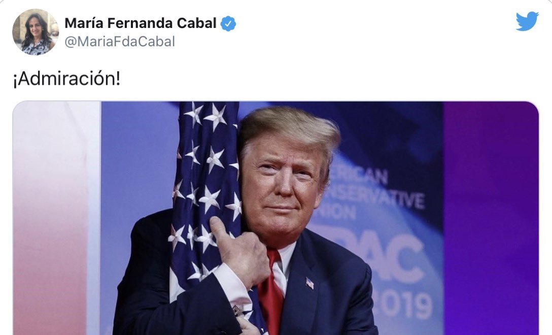 Tolaymaruja's tweet photo. Senadora María Fernanda Cabal, ¿qué siente usted por el tipo que desató la ola de violencia en Washington? https://t.co/BXvRljQsnH