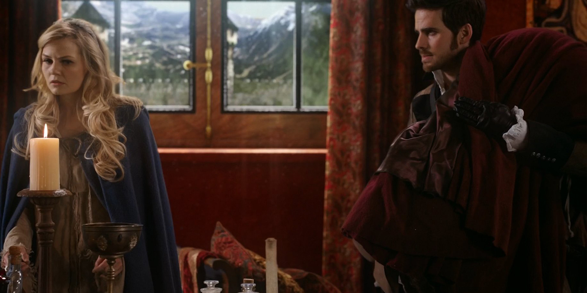 One demonizes her for saving a woman’s life & equates that with mass murder! Emma needs forgiveness? No.The other delights in her piratical ways & while he may have warned her against it…he doesn’t insult her. He helps her save Marian b/c he trusts her judgement.