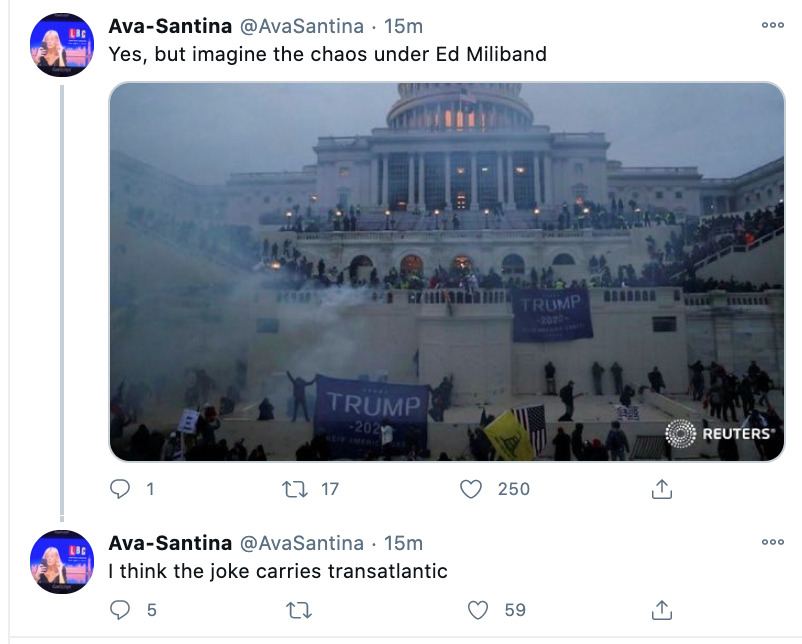 Rebartic's tweet image. A woman has died.

However, undaunted, O'Brien's producer Ada still can find a laugh or two in the situation!

#OADA