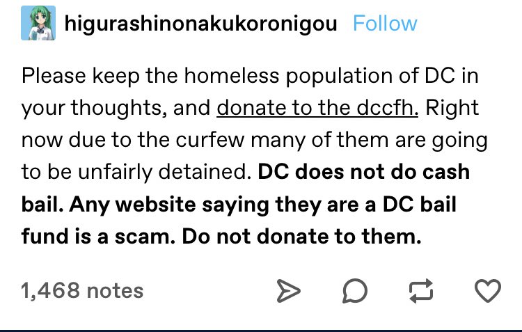 majimatron's tweet image. just passing this information from tumblr along dccfh.org