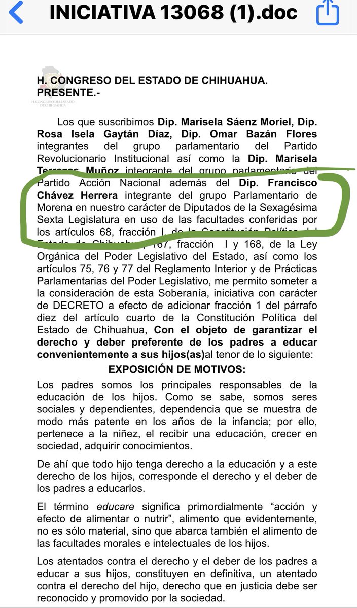 DiverExterior's tweet image. Diputado Plurinominal Francisco Humberto Chavéz Herrera de Morena presenta iniciativa A FAVOR del PIN Parental uniéndose a la bancada del PRI y PAN y aspira a la Candidatura a la Presidencia Municipal de  Saucillo Chihuahua #NoAlPinParental @CNHJ_Morena  #FueraDeMorena
