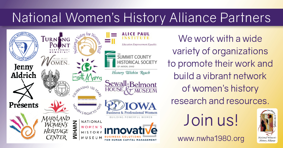 officialNWHA's tweet photo. In 2021 the NWHA will broaden our focus on ways to link #WomensHistory organization and events. Our goal is to strengthen and expand the Women's History Network by sharing the work of all our 2021 Partners to a wide audience.

Join us: https://t.co/N6TYR5Yg6Y https://t.co/2XH0DbvnOG