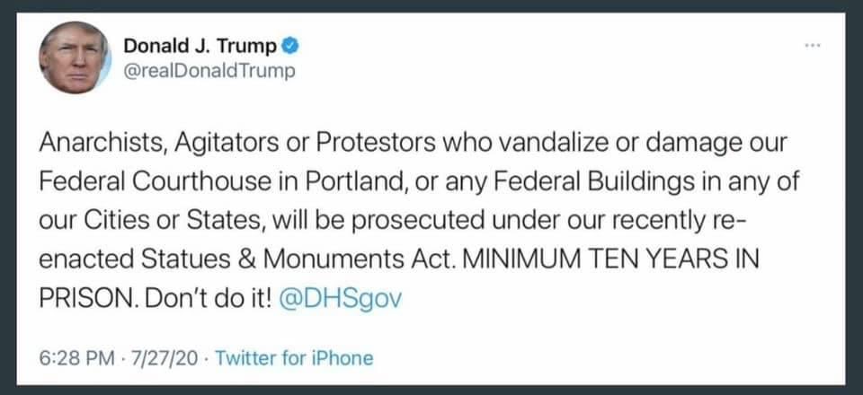 gmsangria's tweet photo. @realDonaldTrump  remember this...your words. It doesn’t say “unless you are special people who support me.” Lock them up!!! https://t.co/QpFdvNhJF3