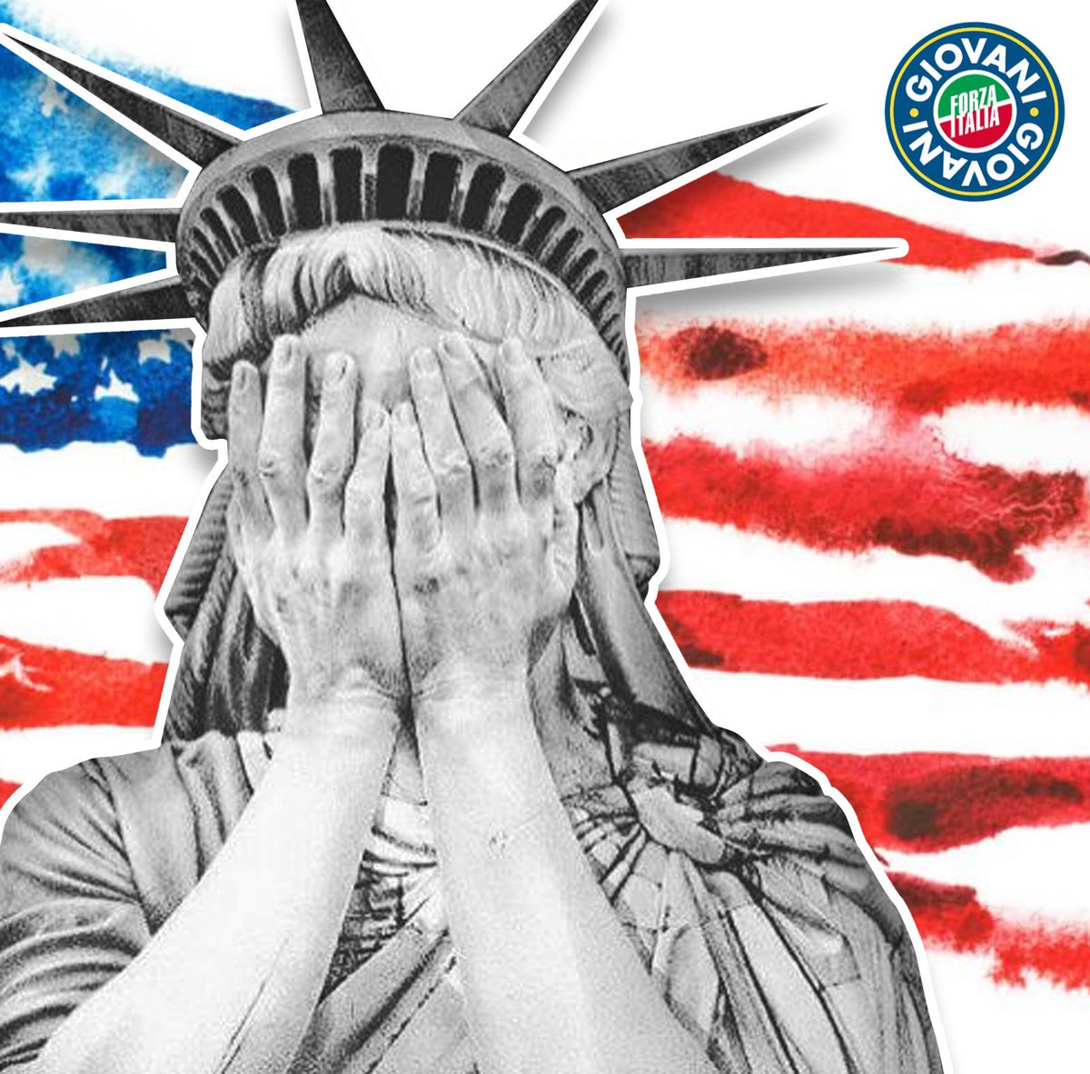 fi_giovani's tweet photo. Le scene che ci giungono da Washington, dove una folla di manifestanti ha assaltato il Congresso, sono davvero gravi e desolanti. La democrazia e il civile confronto devono sempre prevalere sull’odio e sulla violenza. God bless America 🇺🇸 https://t.co/guFZsioN8V