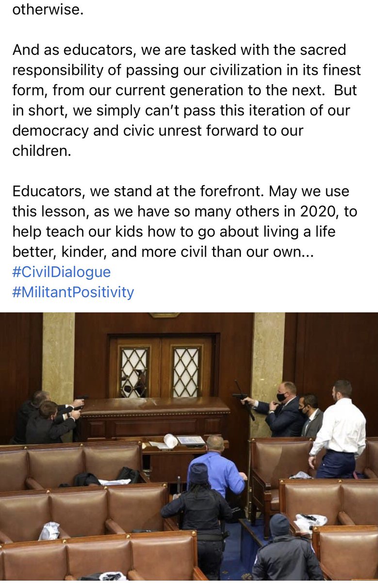 fresnounified's tweet image. From Superintendent Nelson: “Educators, we stand at the forefront. May we use this lesson, as we have so many others in 2020, to help teach our kids how to go about living a life better, kinder, and more civil than our own.” #FUSDFamily