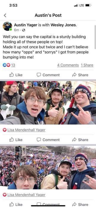 He works for a business that depends on government contracts  https://www.facebook.com/austin.yager.9&nbsp;