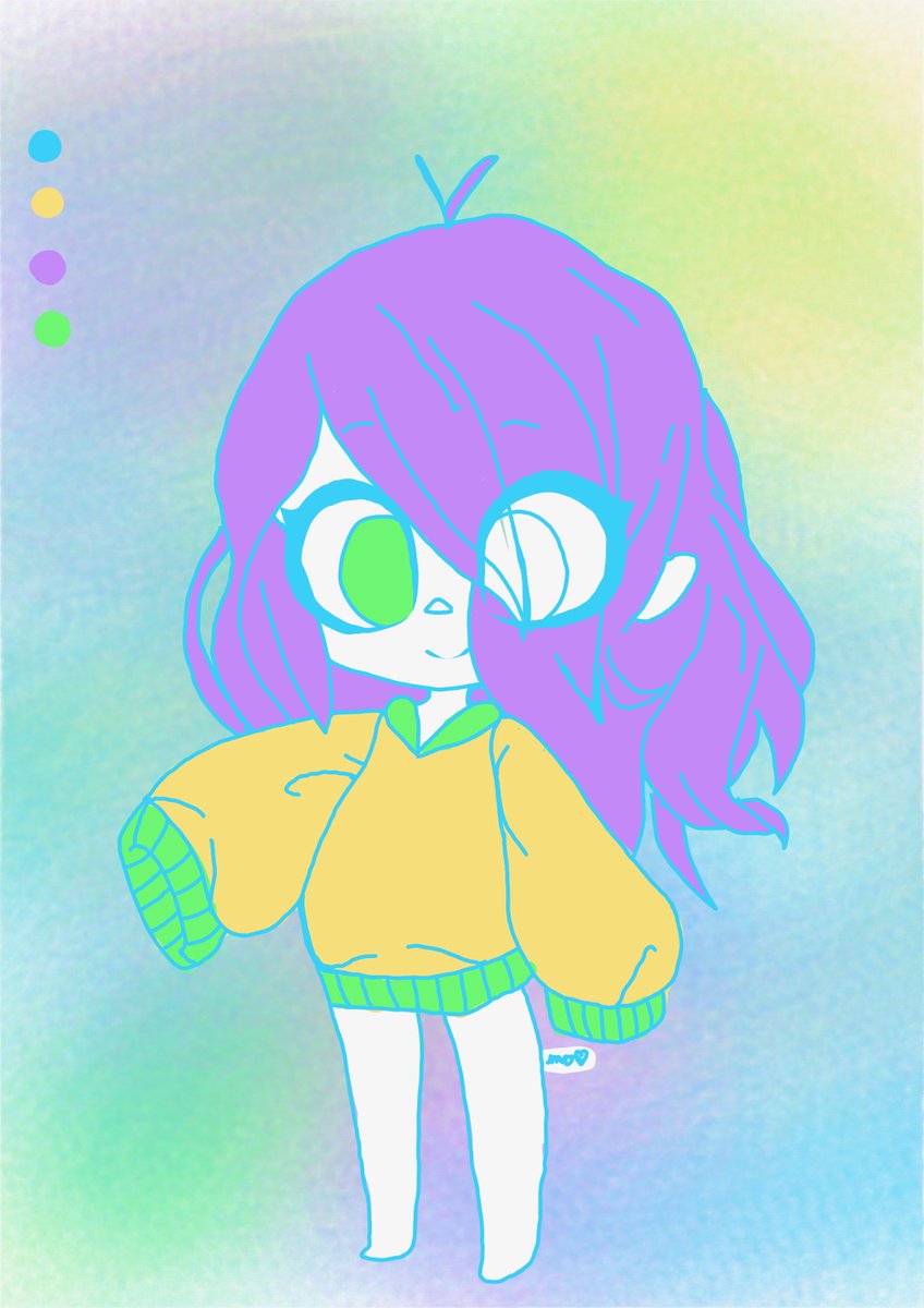 Moartsstudio1's tweet photo. did a 3 colour challenge (plus outline was picked at random) and this is what I did... it looks ok but I might redraw it in the future. #cutegirl #cute #kawaii #kawaiiasthetic #3colourchallenge #3colour #colourful #artistsontwitter  #art #animeartstyle #anime https://t.co/ySrRzlU8yE