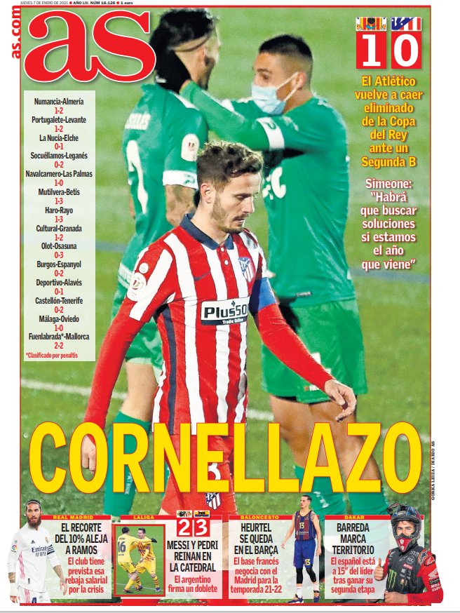 Spanish football evening headlines: Atletico suffer a giant-killing,  ex-Real Madrid man returns to Spain and Koeman explains Alena exit -  Football España