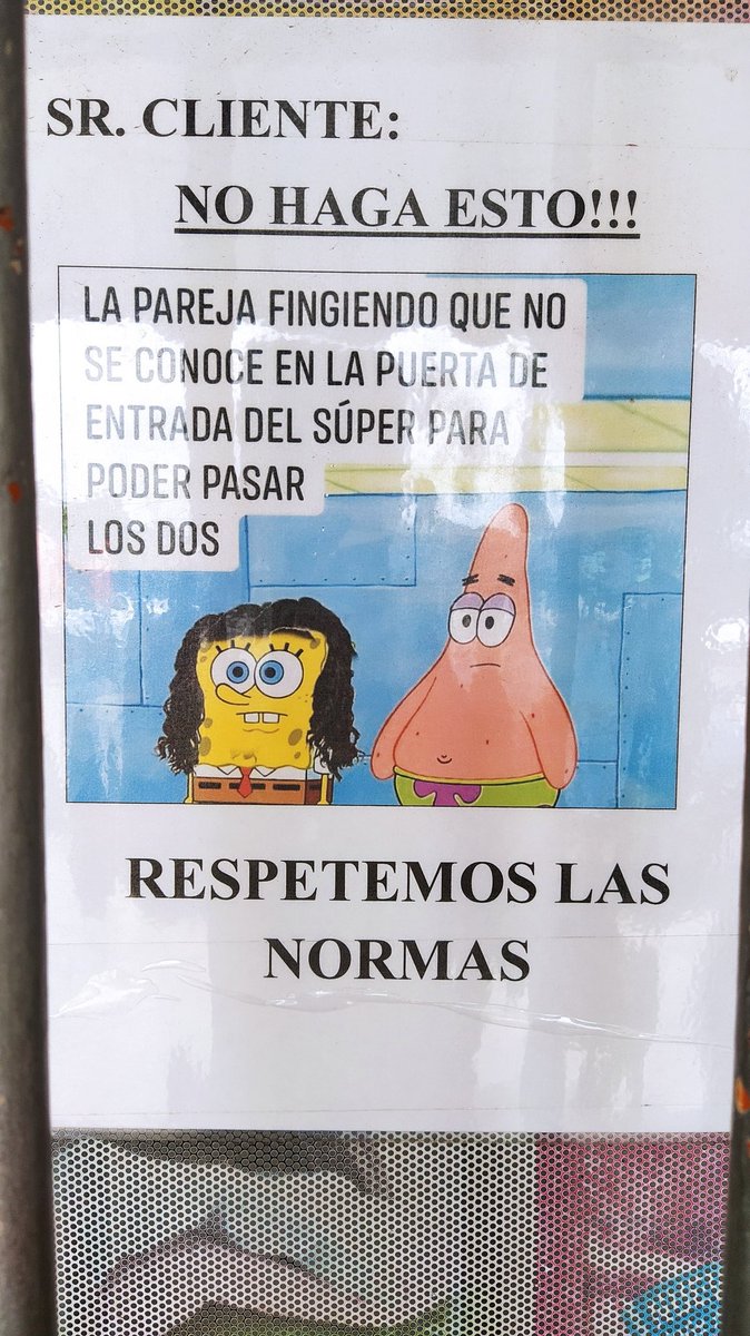 El super del barrio puso este cartel en la puerta