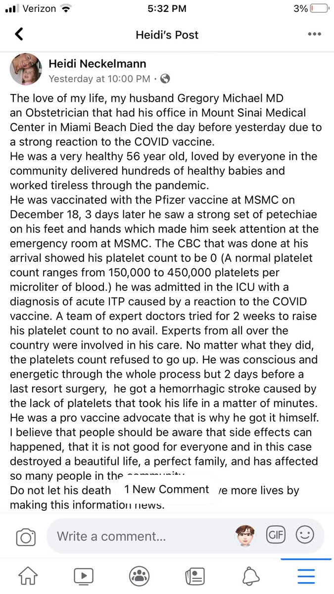justiceforevee's tweet photo. A doctor, identifying info and all, dead from the #CovidVaccine this is absolutely awful. πππ And people deny that 6-8 vaccines at once can kill babies? #VaccinesWork is a farce. Get this EVERYWHERE! This is what happens when you trust big pharma. https://t.co/XCN7LV9D2Q