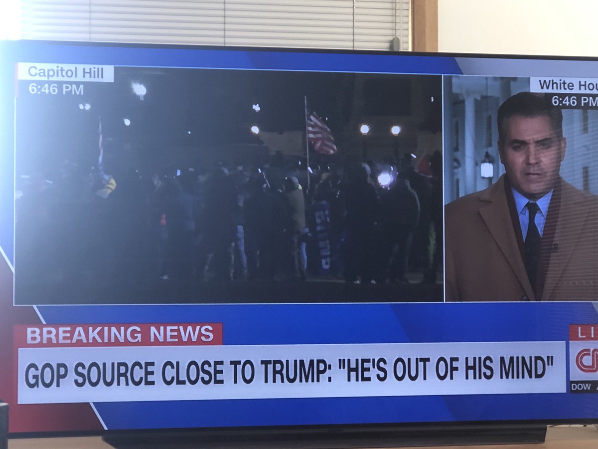 MadamEarth's tweet photo. ⁦@CNN⁩ JUST NOW. Thank you ⁦@Acosta⁩ 👇🏽👇🏽 #Invoke25thAmendmentNow https://t.co/XvUHO0zhaL