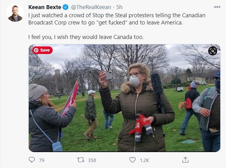 Now while I don't think he crossed paths with Goldy, self-promoting dweeb (and former employee of an online racist military surplus business) Keean Bexte has his own Charlottesville experience now. 11/