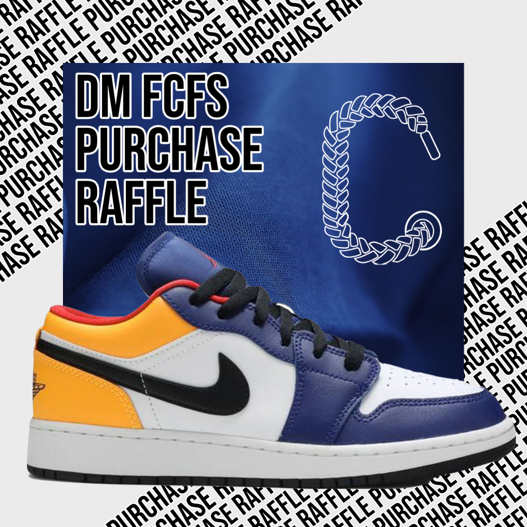 TheClosetInc's tweet photo. DM FCFS PURCHASE RAFFLE 

AIR JORDAN 1 LOW "ROYAL YELLOW"
AVAILABLE IN MEN'S &amp; GS SIZING 

To qualify: 
1. Like/Retweet this post 
2. Tag 3 friends 
3. DM us your size and email 

All participants must be following/have a customer account with The Closet Inc https://t.co/EnDPNskNi0