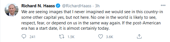 35 (b)  #Geopolitics  #Geopolitique  #Γεωπολιτική This is also a rather hasty reading of the today's mess in  #USA/ Capitol Hill . No, this is not YET the First Day of the Post-American Era, but this Era comes closer & closer...
