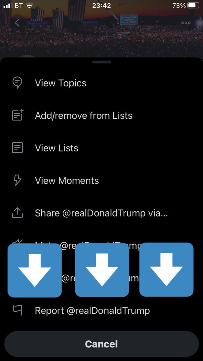 Click on the bottom on