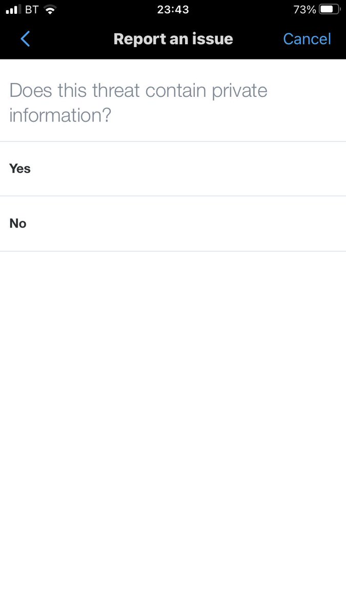 Bit redundant but go for “No”