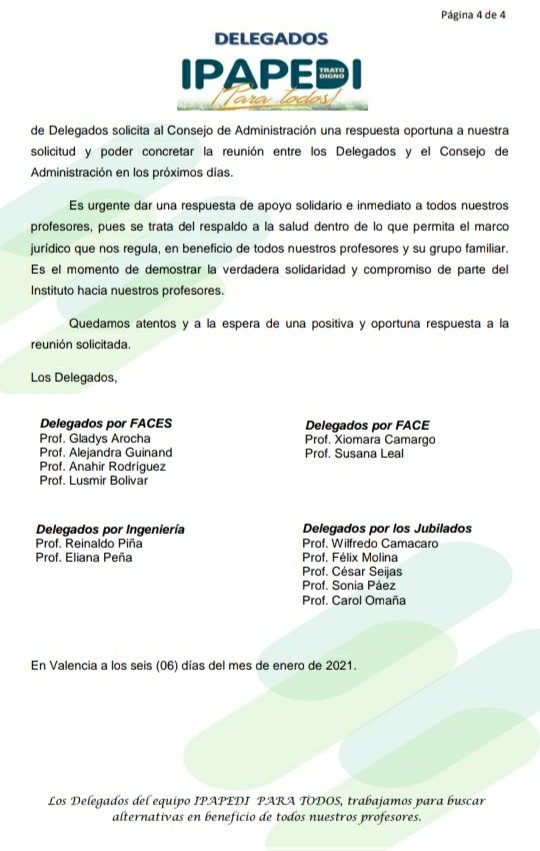 ipapedidetodos's tweet photo. Los Delegados del IPAPEDI de distintas Facultades y de los Jubilados de la UC, considerando las inquietudes que han venido manifestando los profesores respecto al riesgo de la no renovación del HCM ante el IPAPEDI, hacemos llegar un #Comunicado al Consejo de Administración. https://t.co/GLD5z8Ib7b