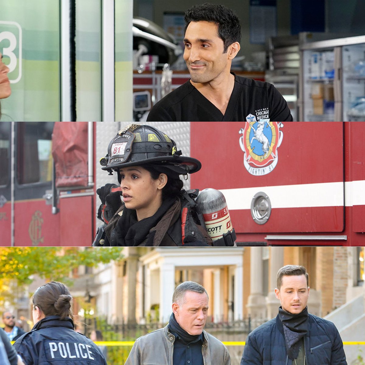 SeeAndBeSeen's tweet photo. Chicago Wednesdays ARE BACK! Don't miss the returns of #ChicagoMed, #ChicagoFire and #ChicagoPD TONIGHT staring at 8 p.m. on Channel 11! https://t.co/pXIOtm1up4 https://t.co/Sa2uyKlUTk