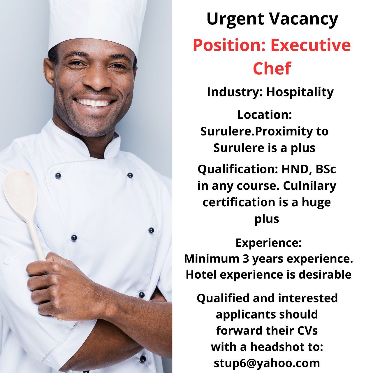 Hotel Chef Jobs