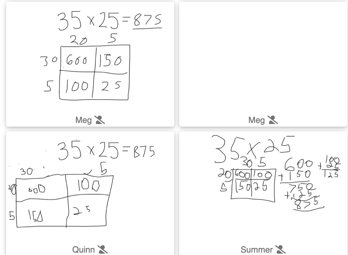 Thank you to <a href="/LKelempro/">LKDSB Elem Program</a> for the workshop. My class tried <a href="/WhiteboardFi/">Whiteboard.fi</a> for the first time today and I was able to watch and help students as they worked on the boxed method. This app is going to part of our online learning!! #TACSTIGERSROCKMATH <a href="/TacsSchool/">Thamesville School</a> <a href="/LKDSB/">Lambton Kent DSB</a>