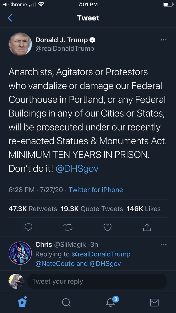 Relapsed1's tweet photo. @realDonaldTrump Wonder if you’d actually enforce your own “rules” https://t.co/HkvEzB9hbg