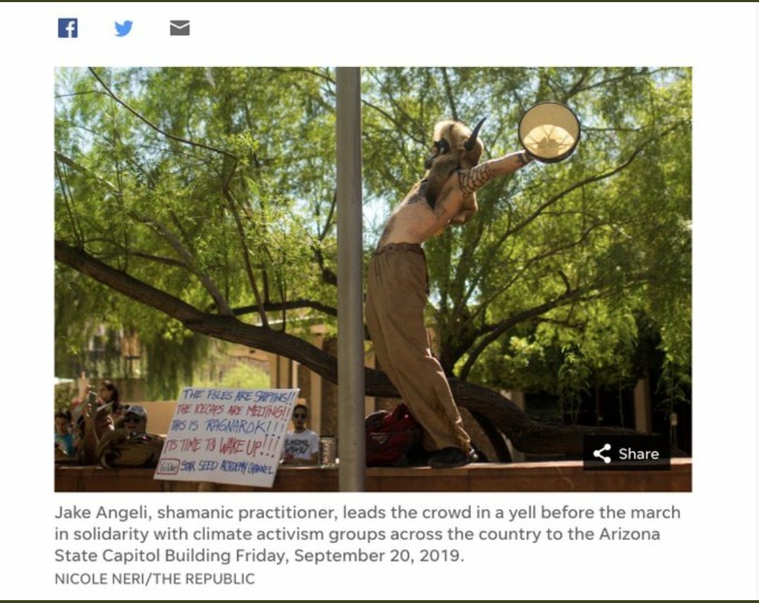 Does ACTOR Jake Angeli (Indian Jake) sound MAGA to you?Shaman marching in solidarity with Climate Activism?