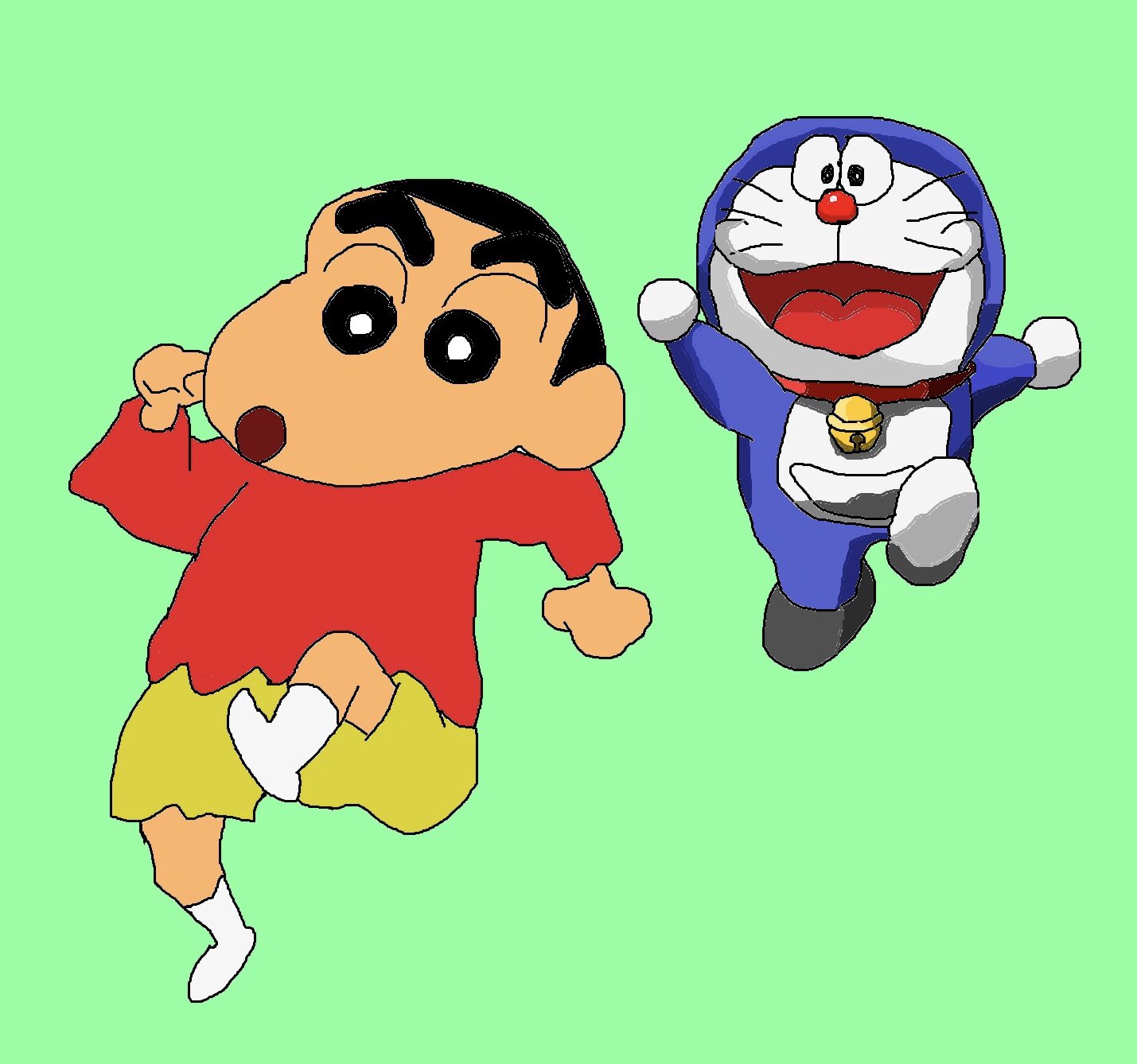 えんぺらー𝓕𝓻𝓲𝓮𝔃𝓪 フォロー制限中 解除後徐々に返します 国民的キャラのドラえもんと野原しんのすけを描きましたよ キェー ドラえもん クレヨンしんちゃん 野原しんのすけ アニメ イラスト 絵 ペイント T Co 6yio0uc4xz Twitter