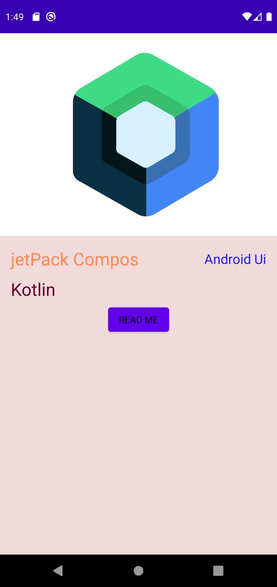 MohamedTamer42's tweet image. 👨💻💪As a result of what I learned today With JetPack Compose.
1- Composable functions
2- Add a text element
3- Define a composable function
4- Preview your function in Android Studio👇👇
#kotlinTips
#Kotlin
#Java #KMM
#coding
#Jetpack
#coder #android 
#100daysofcode #code #github