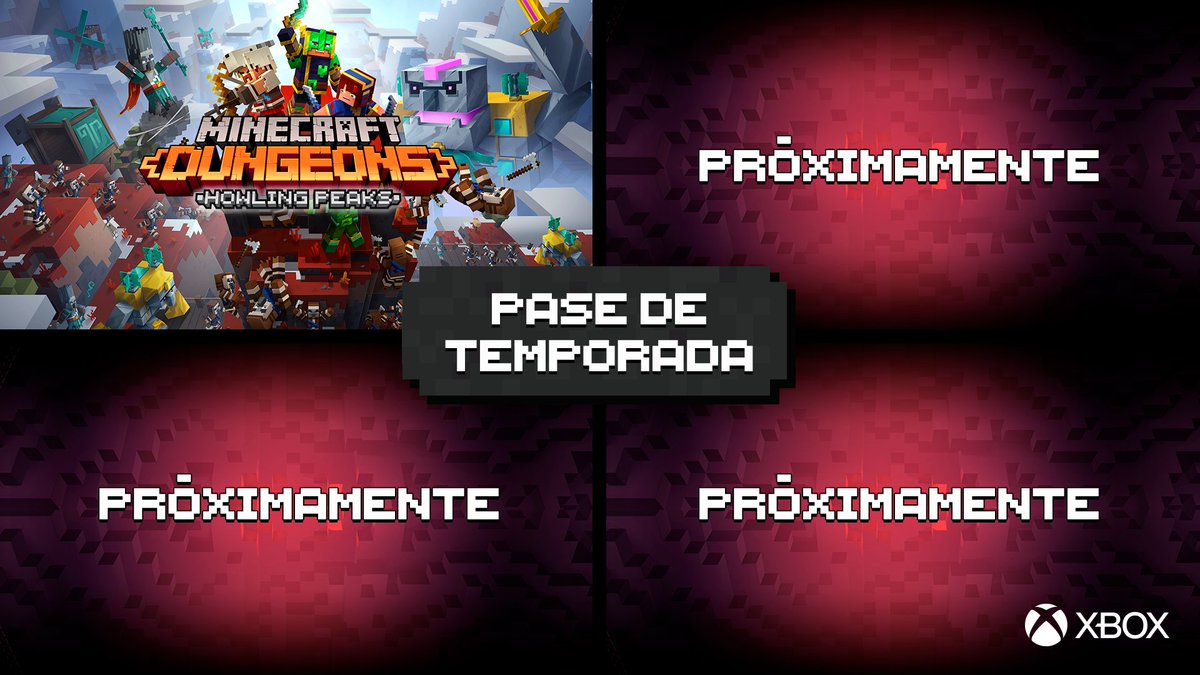 XBOXMexico's tweet photo. Con el pase de temporada de #MinecraftDungeons #ElJuegoContinúa, tendremos más beneficios dentro del juego y más contenido a futuro:
https://t.co/pxdwIfHpHY https://t.co/Ju3cOcbi3z