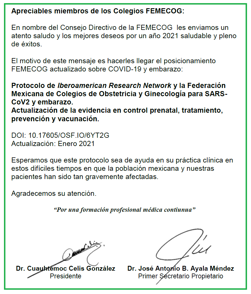 FemecogOficial's tweet photo. #INFEMECOG Protocolo de Iberoamerican Research Network y la FEMECOG para SARS-CoV2 y embarazo.
https://t.co/u8Uzj0o8fH https://t.co/THStODFGDE