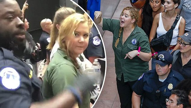 During the peaceful protests against the Kavanaugh nomination,  @CapitolPolice ARRESTED AMY SCHUMER. But looks like zero arrests today?