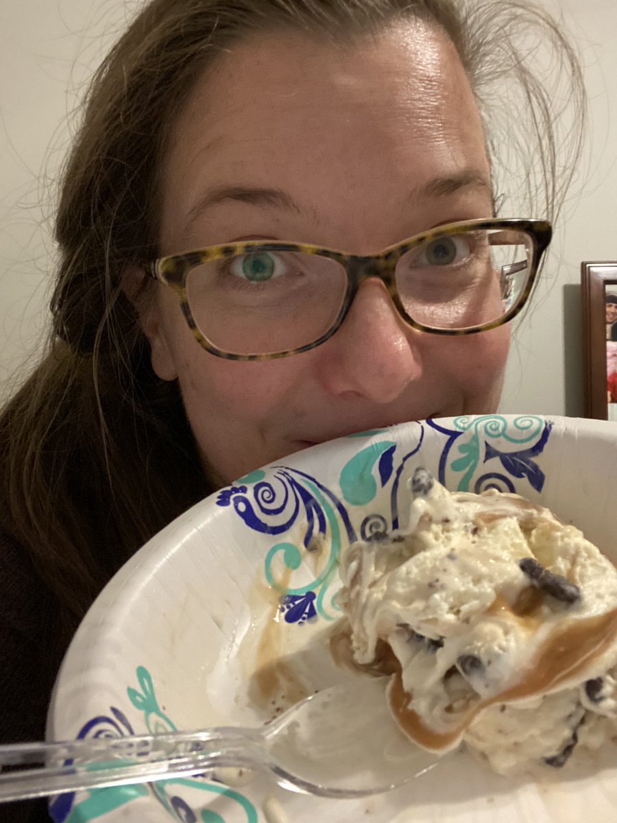 StillJacqAllen's tweet photo. @JCastleWrites And why did you choose that flavor of @benandjerrys?

I literally am having #AmeriConeDream because, well...we can still dream, right? https://t.co/xMQavBANyM