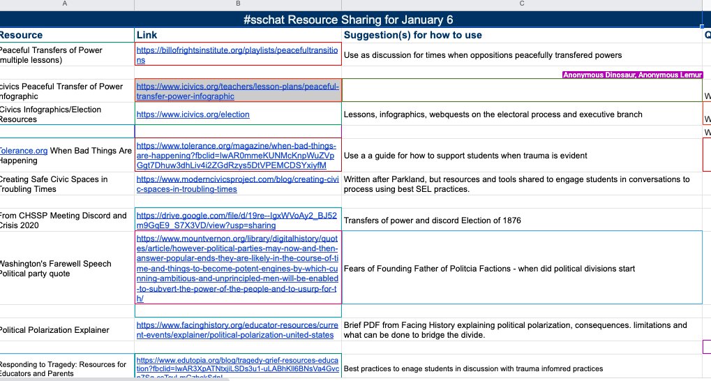 If you're looking for a slower pace of this #sschat, browse our open GoogleDoc of resources: tinyurl.com/sschatJan6