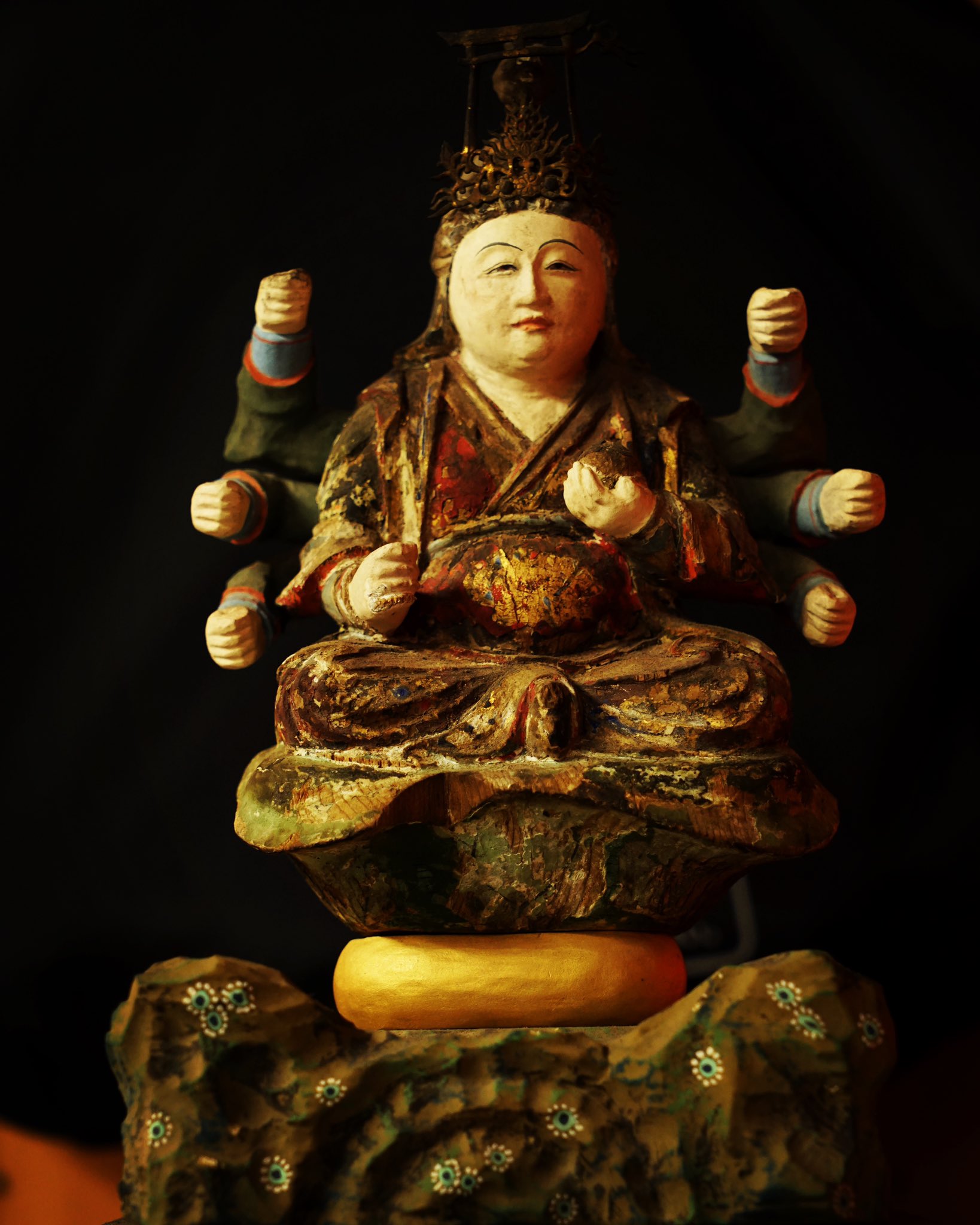 切り絵御朱印 発祥 豊橋のもみじ寺 普門寺 公式 毎月7日は 七福神の御縁日 普門寺の弁財天像 大黒天像お姿をお届けします 弁財天 ご利益 財宝福徳 良縁成就 芸能上達 学業成就 御真言 オン ソラソバテイエイ ソワカ 大黒天 ご利益