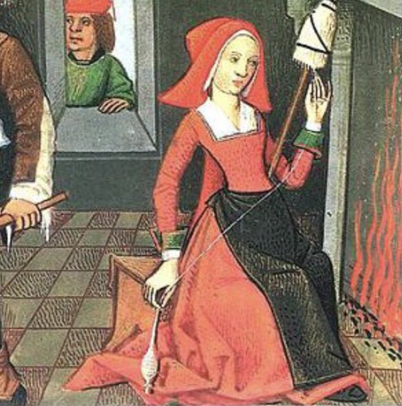 frome_maude's tweet photo. 7th Jan is Distaff Day when Medieval women resumed their spinning after a break over Christmastide. A distaff is used to hold fibre when spinning is done by hand. It was a day of pranks when lads tried to set fire to the flax &amp; in return were doused with water. #FolkloreThursday https://t.co/JsvEXE1TKC