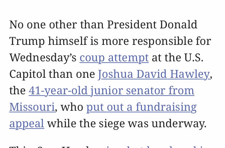 Sulliview's tweet image. Brutal first graf in ⁦@KCStar⁩ editorial on their senator and ringleader ⁦@HawleyMO⁩.